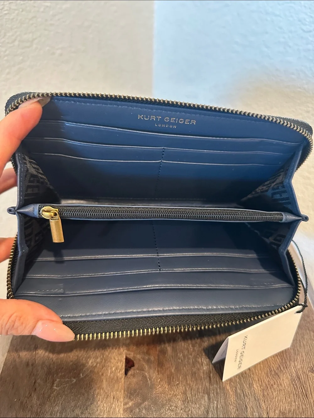 Kurt Geiger London Kensington Denim Wallet New!!!!
